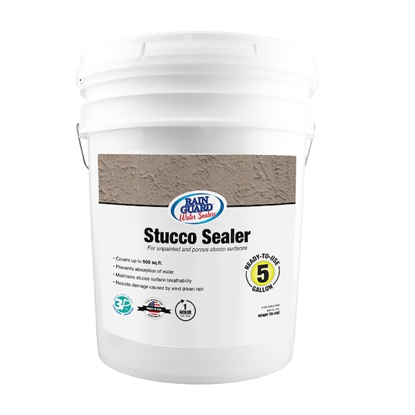 Rainguard Brands 5 Gal. Stucco Sealer, Natural Finish, Clear SP7005 Zoro